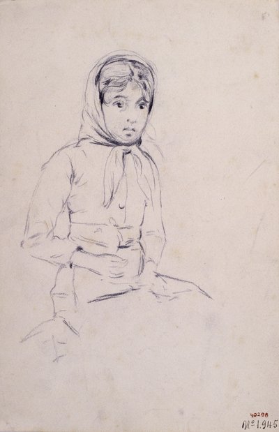 Menina sentada de Santiago Rusiñol